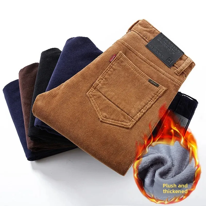 Corduroy Pant Warm - Thickened Fleece Lined Corduroy Pants Men's