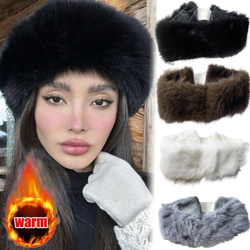 Wide Band Fur Headband Winter  - Fleece Ear Warmer Band recensie en prijs