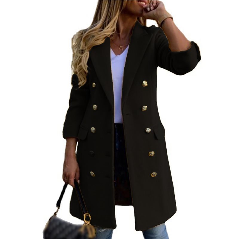 A24F-Women Fall Winter Wool Co - Wool Coat Peacoat recensie en prijs