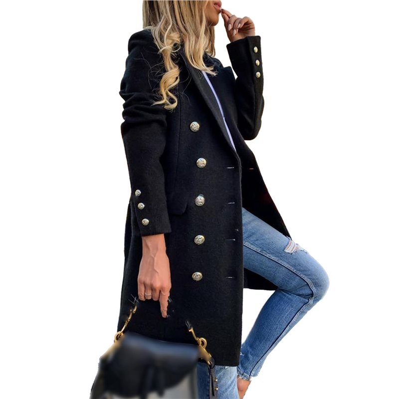 A24F-Women Fall Winter Wool Co - Wool Coat Peacoat recensie en prijs
