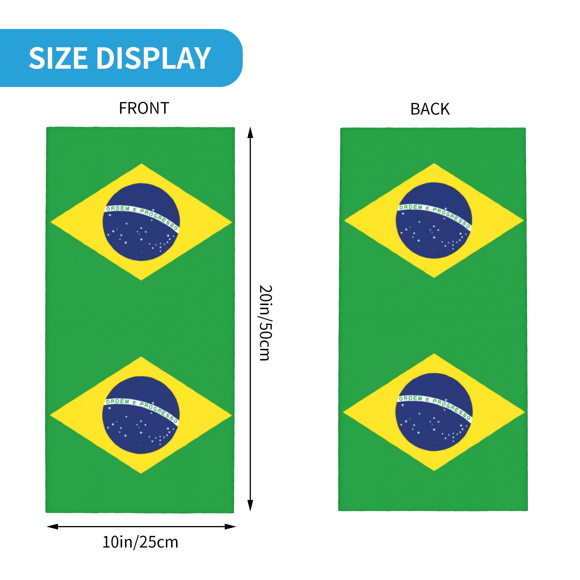 Custom Brazil Flag Bandana Nec - Neck Gaiter Fleece recensie en prijs