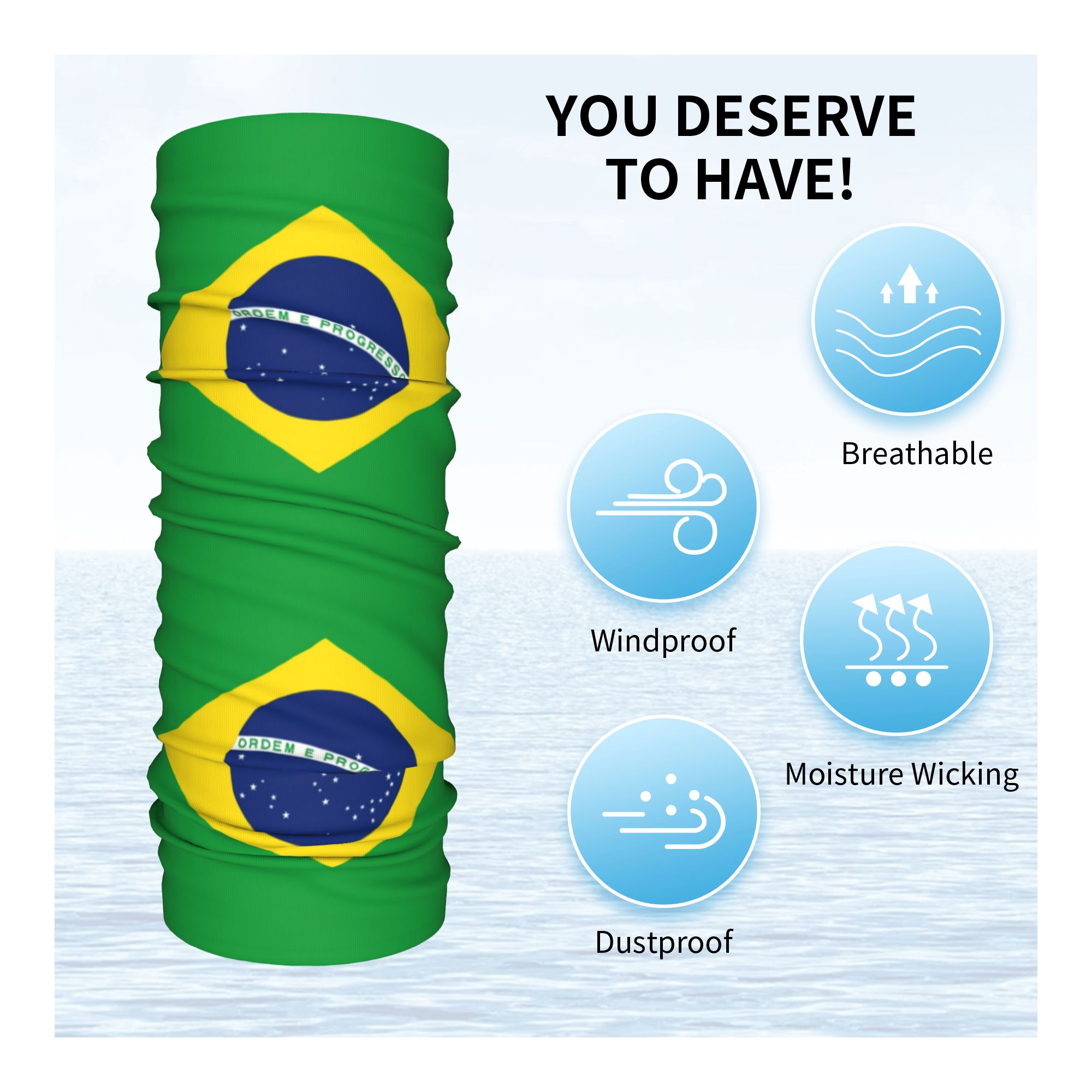 Custom Brazil Flag Bandana Nec - Neck Gaiter Fleece recensie en prijs