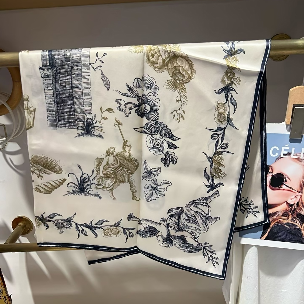 [BYSIFA] Blue White 100% Silk  - Shawl Wrap Winter recensie en prijs