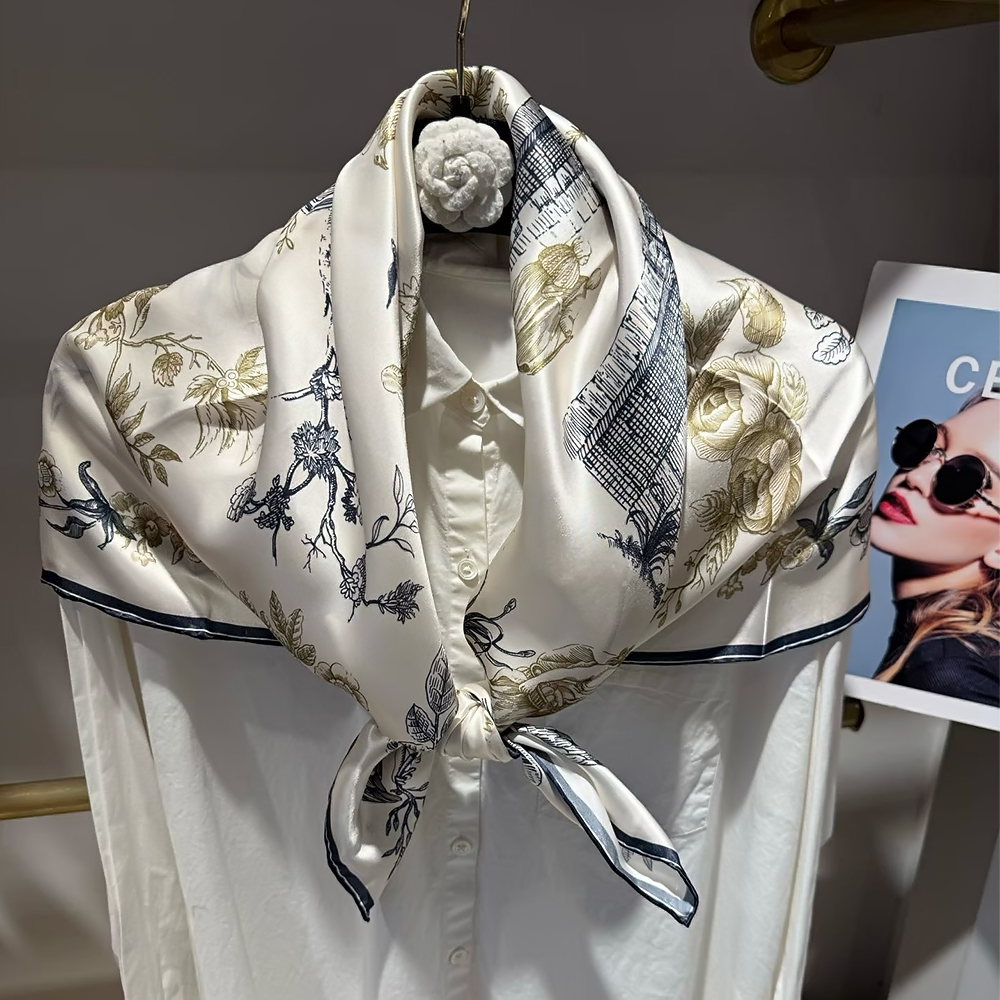 [BYSIFA] Blue White 100% Silk  - Shawl Wrap Winter recensie en prijs