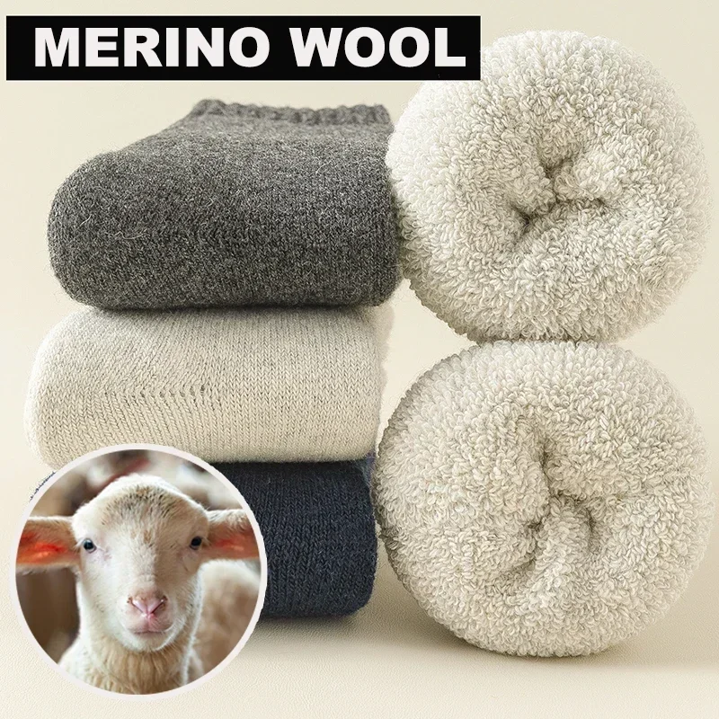 HOT  2026 3 Pairs Men Women Wo - Thermal Sock Wool recensie en prijs