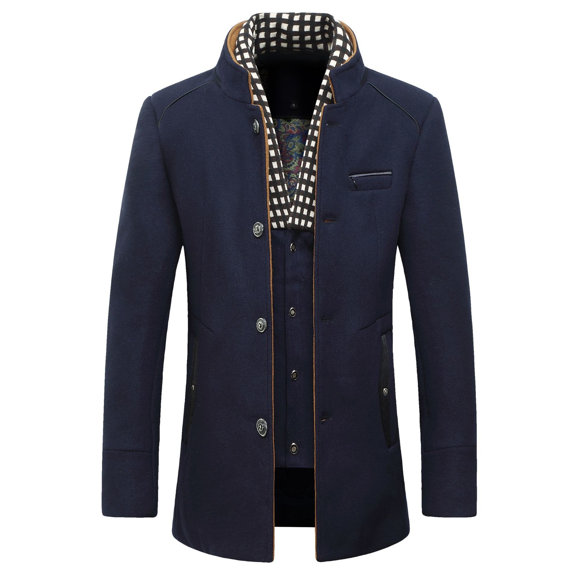 Fashion Men's Wool jacket Clas - Wool Coat Peacoat recensie en prijs