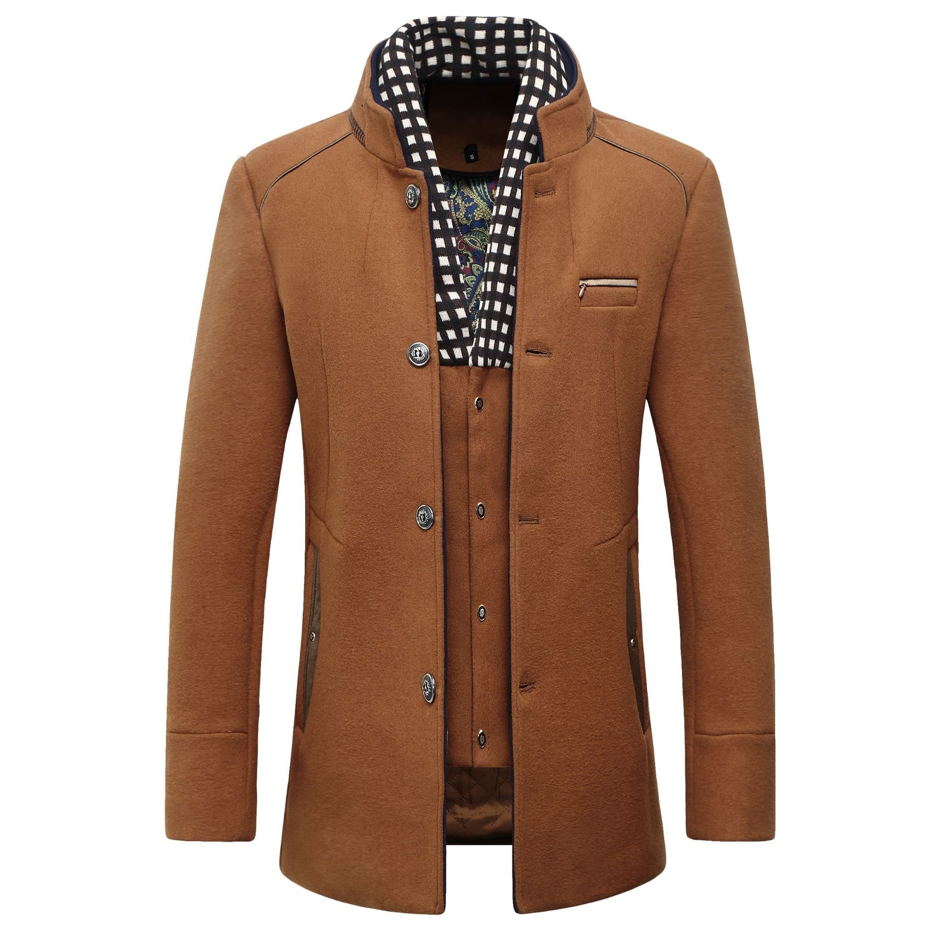 Fashion Men's Wool jacket Clas - Wool Coat Peacoat recensie en prijs