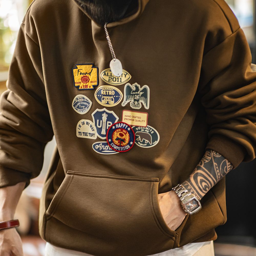 Maden Vintage Men's Embroidere - Sherpa Hoodie Fleece recensie en prijs