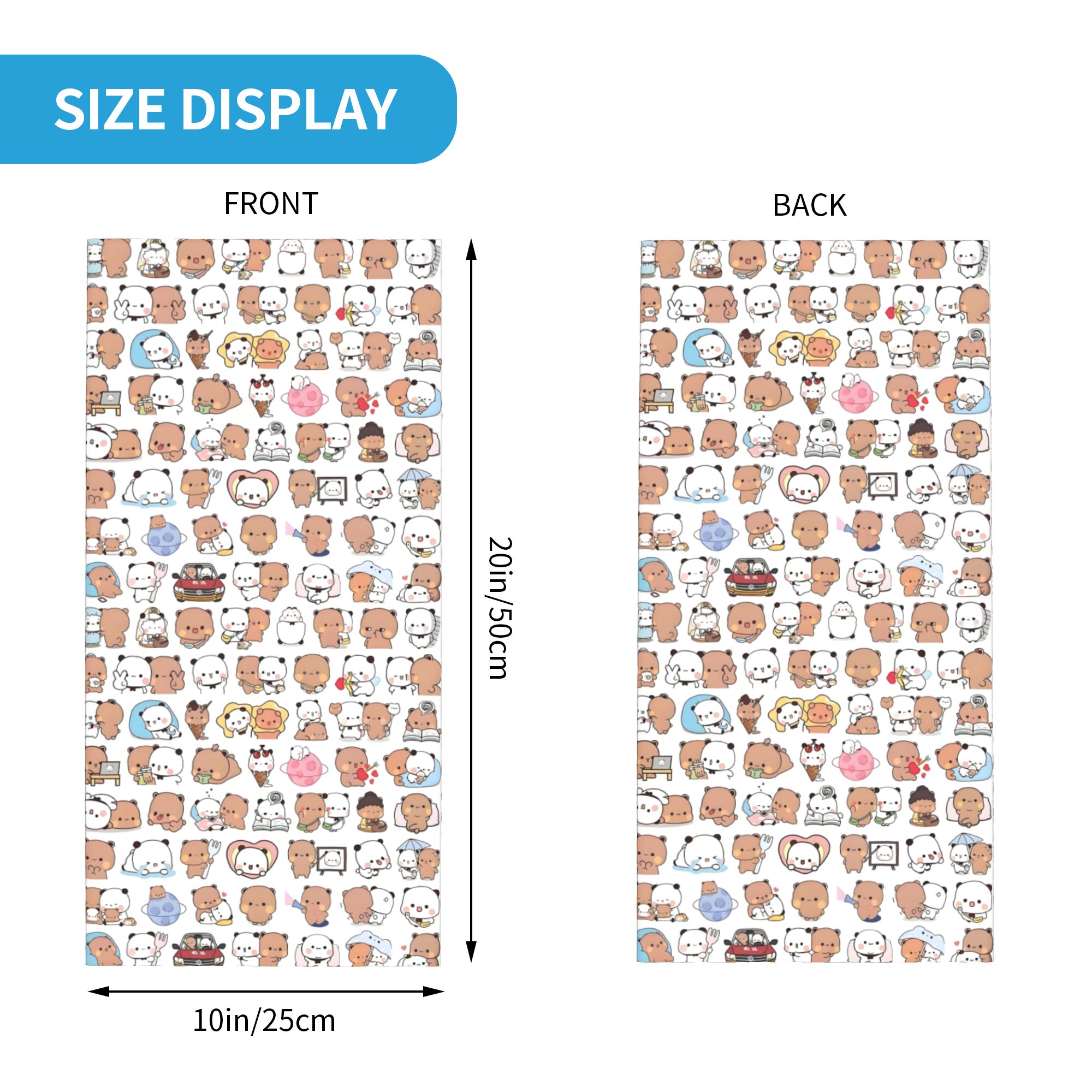 Custom Bear Cartoon Peach And  - Neck Gaiter Fleece recensie en prijs