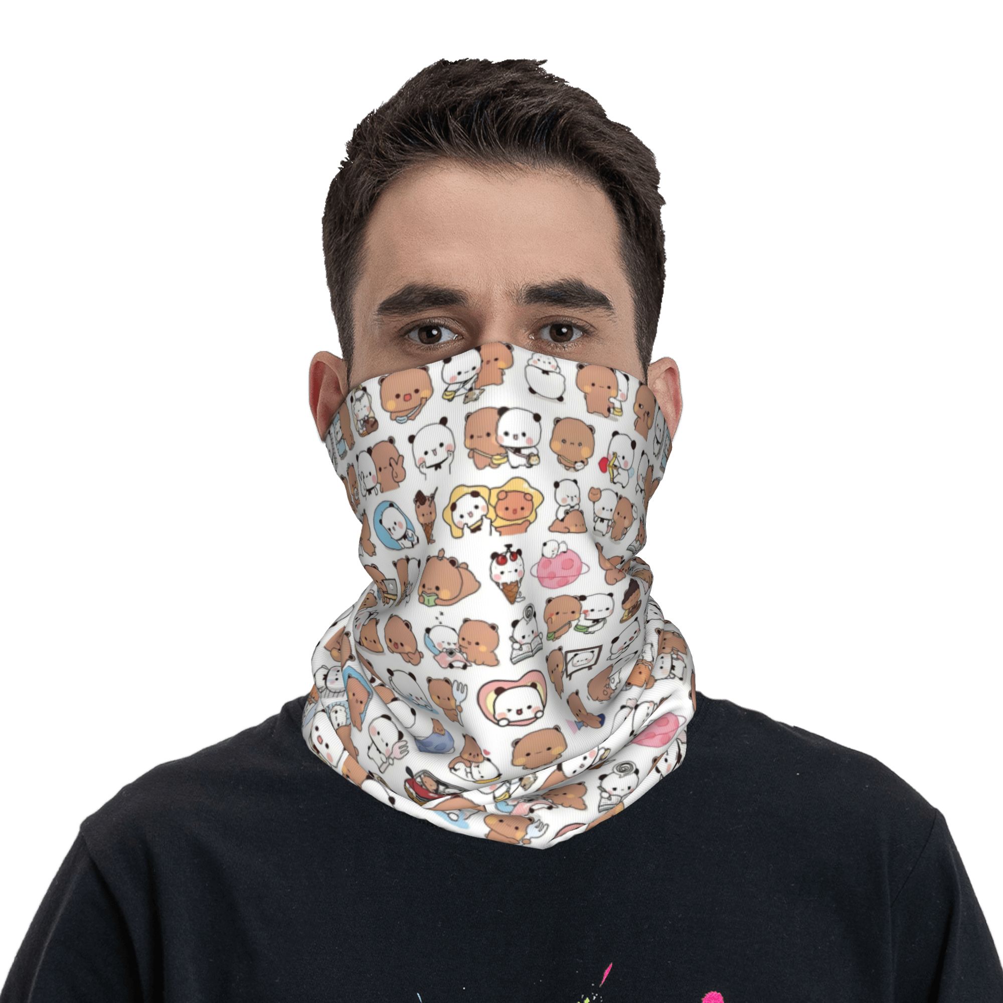 Custom Bear Cartoon Peach And  - Neck Gaiter Fleece recensie en prijs