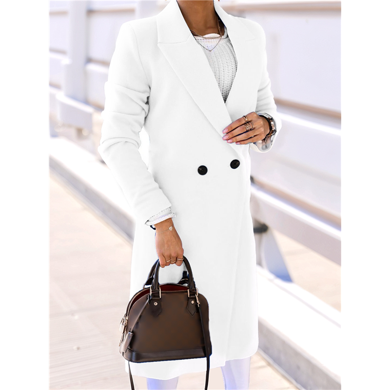 CYCLI-Women Long Wool Coats Fo - Wool Coat Peacoat recensie en prijs