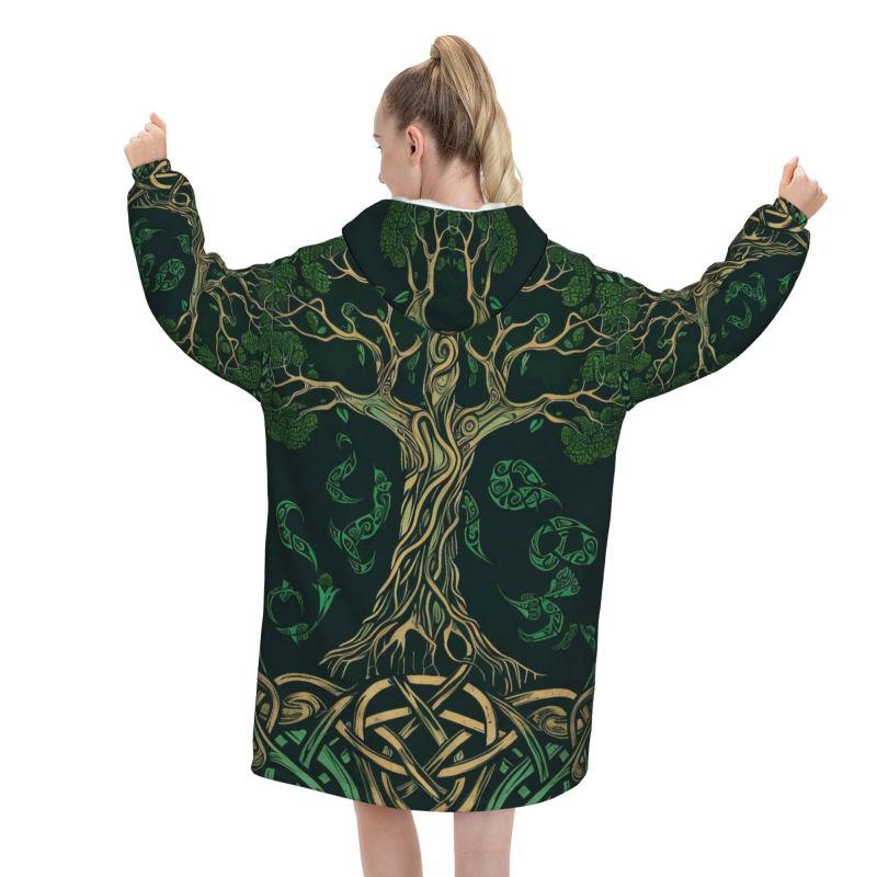 Tree of Life Celtic Pattern Bl - Sherpa Hoodie Fleece recensie en prijs