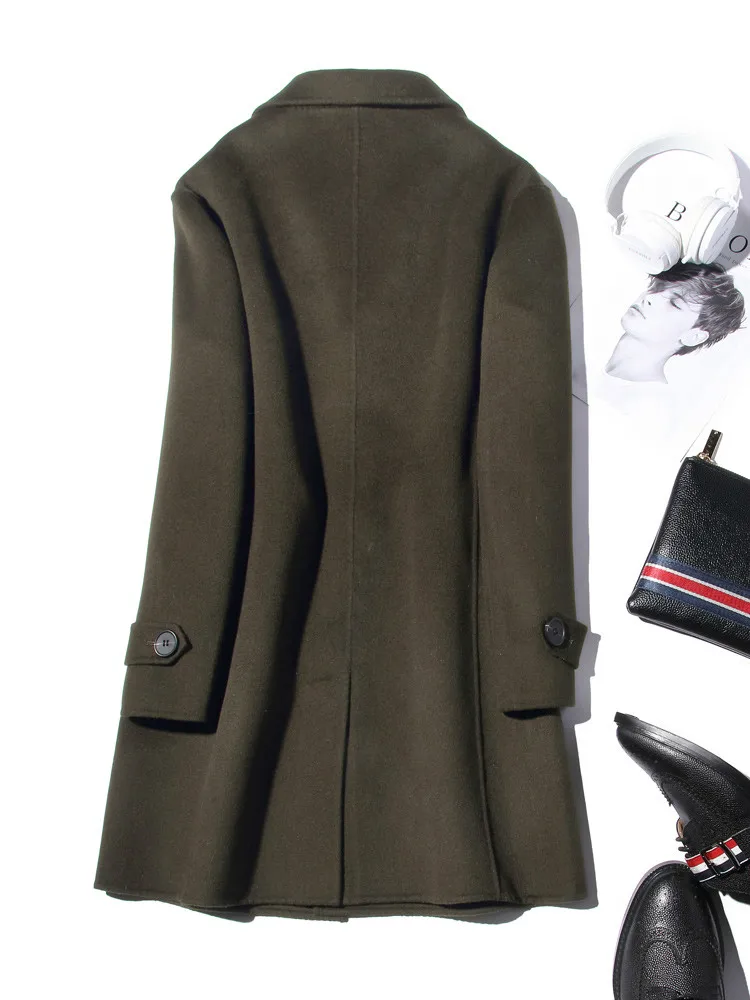 AYUNSUE 100% Wool Coat Men Aut - Wool Coat Peacoat recensie en prijs