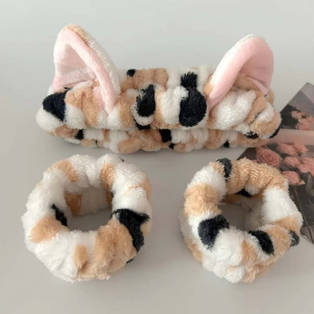 3pcs/set Leopard Print Cute Ca - Winter Headband Fleece recensie en prijs