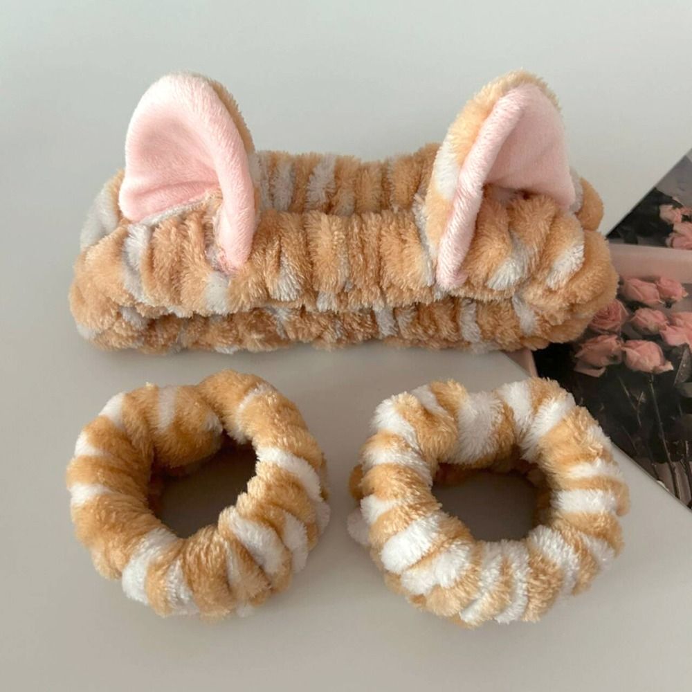 3pcs/set Leopard Print Cute Ca - Winter Headband Fleece recensie en prijs