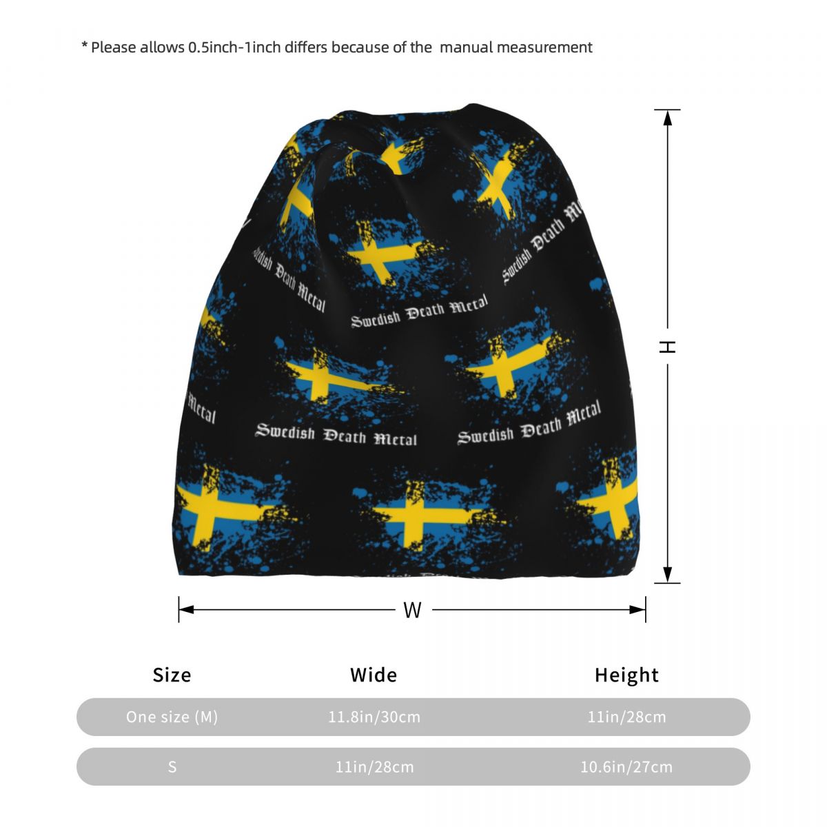 Swedish Death Metal Band Black - Knit Beanie Hat Warm recensie en prijs