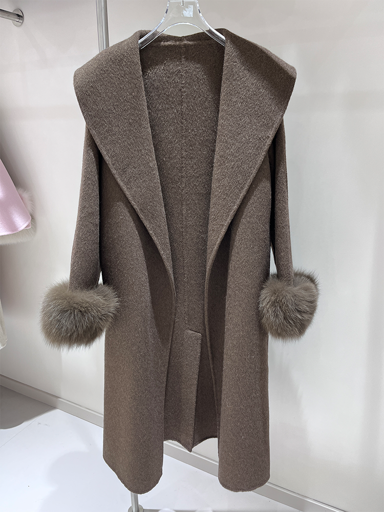 2025 New Wool Coat With Real F - Wool Coat Peacoat recensie en prijs