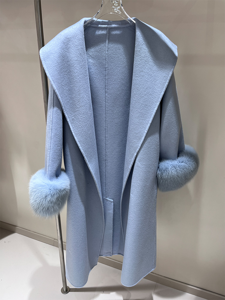 2025 New Wool Coat With Real F - Wool Coat Peacoat recensie en prijs
