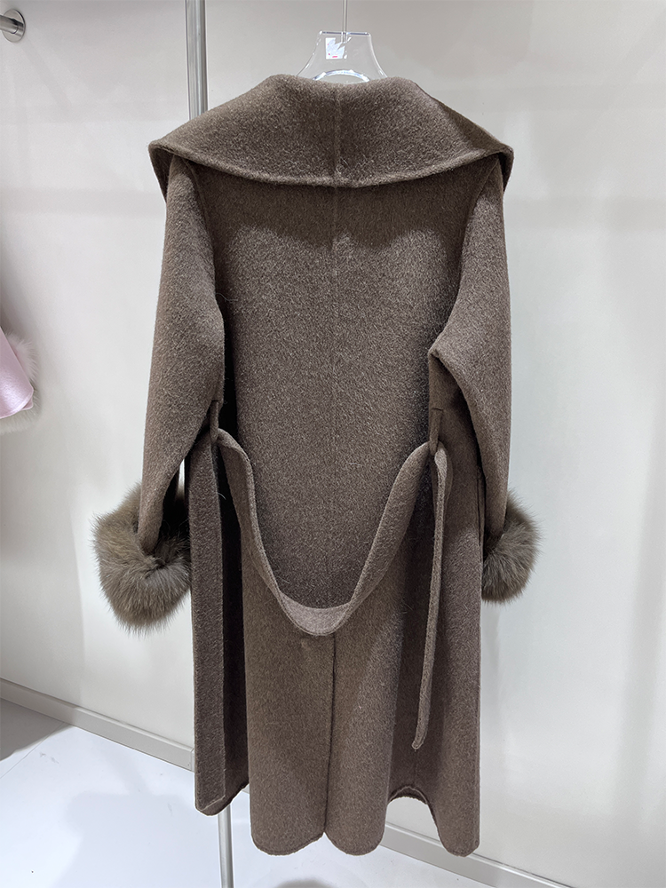 2025 New Wool Coat With Real F - Wool Coat Peacoat recensie en prijs