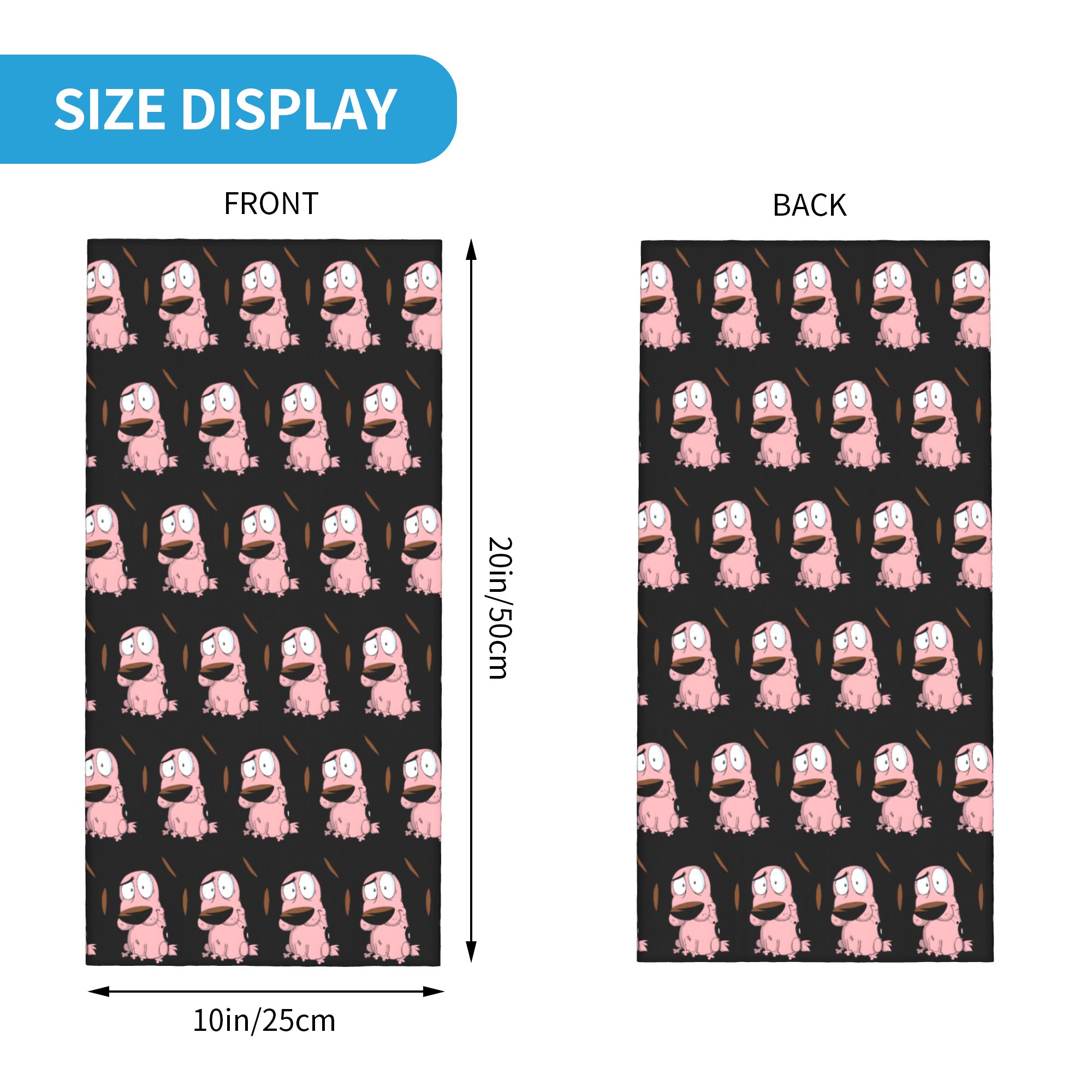 Custom Cartoon Courage Dog Win - Neck Gaiter Fleece recensie en prijs