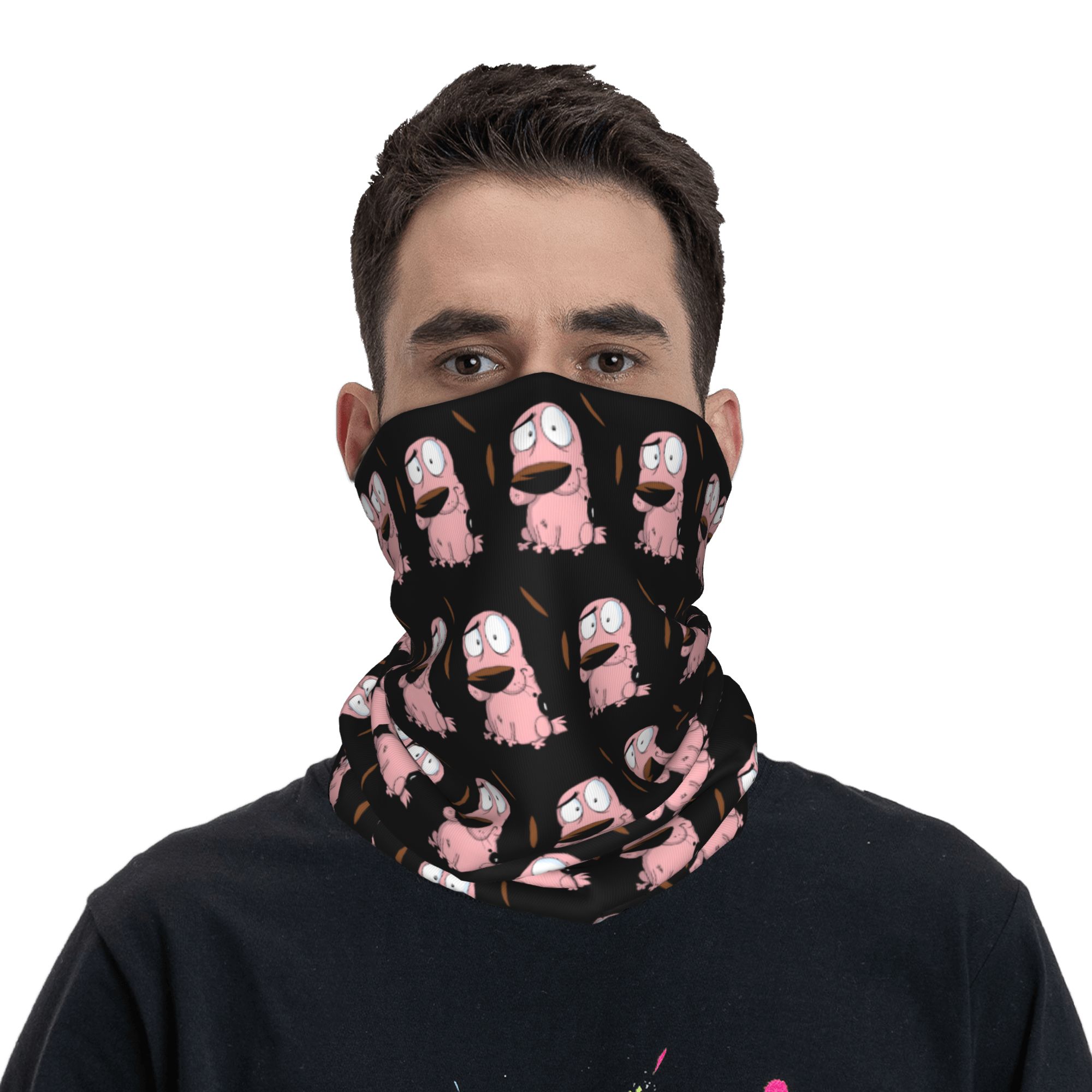 Custom Cartoon Courage Dog Win - Neck Gaiter Fleece recensie en prijs