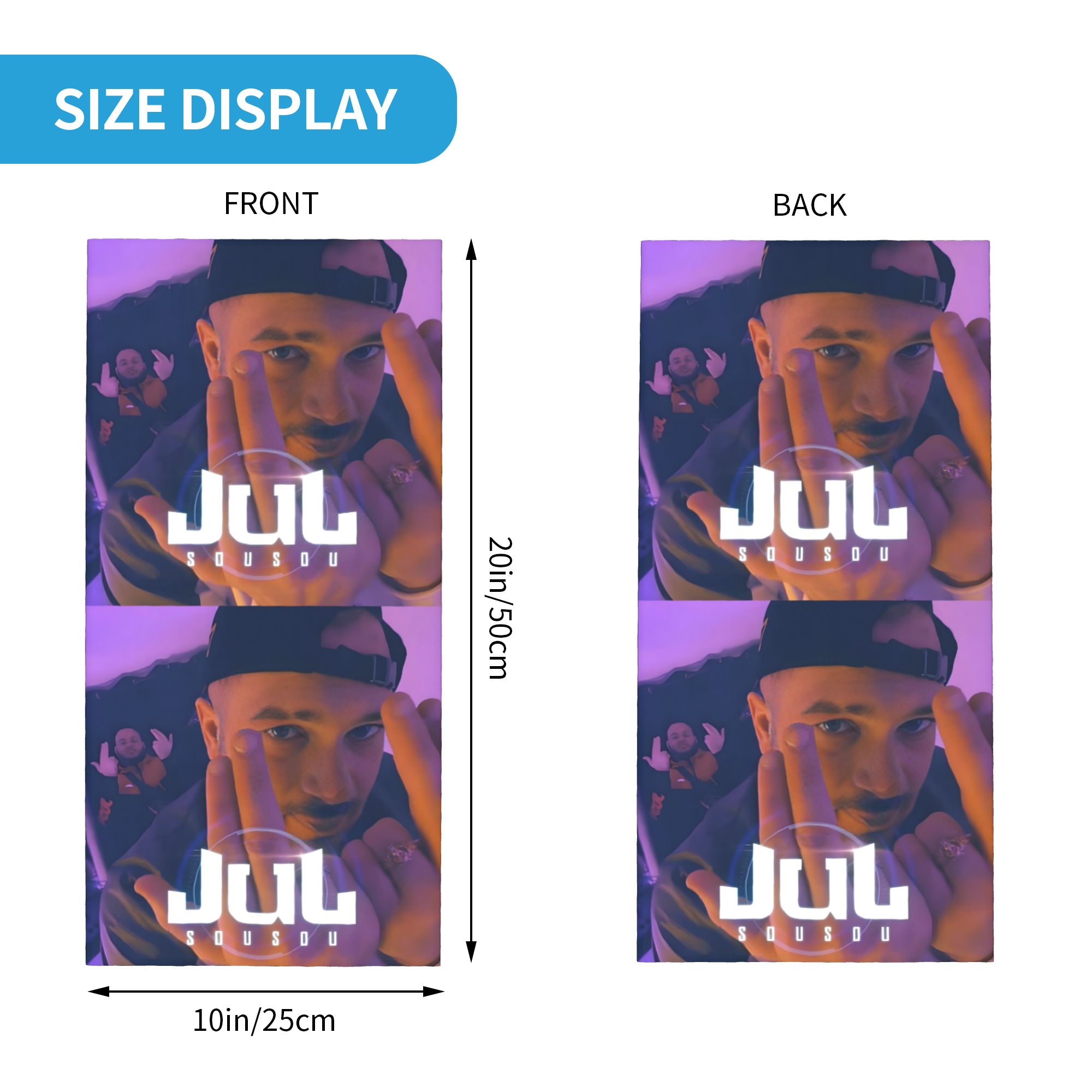 Custom JuL Rap Music Bandana W - Neck Gaiter Fleece recensie en prijs