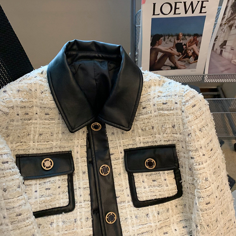 Contrast Stitching Tweed Fragr - Down Jacket Packable recensie en prijs