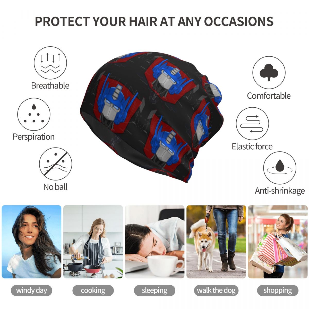 Optimus Prime Bust Bandana Nec - Knit Beanie Hat Warm recensie en prijs