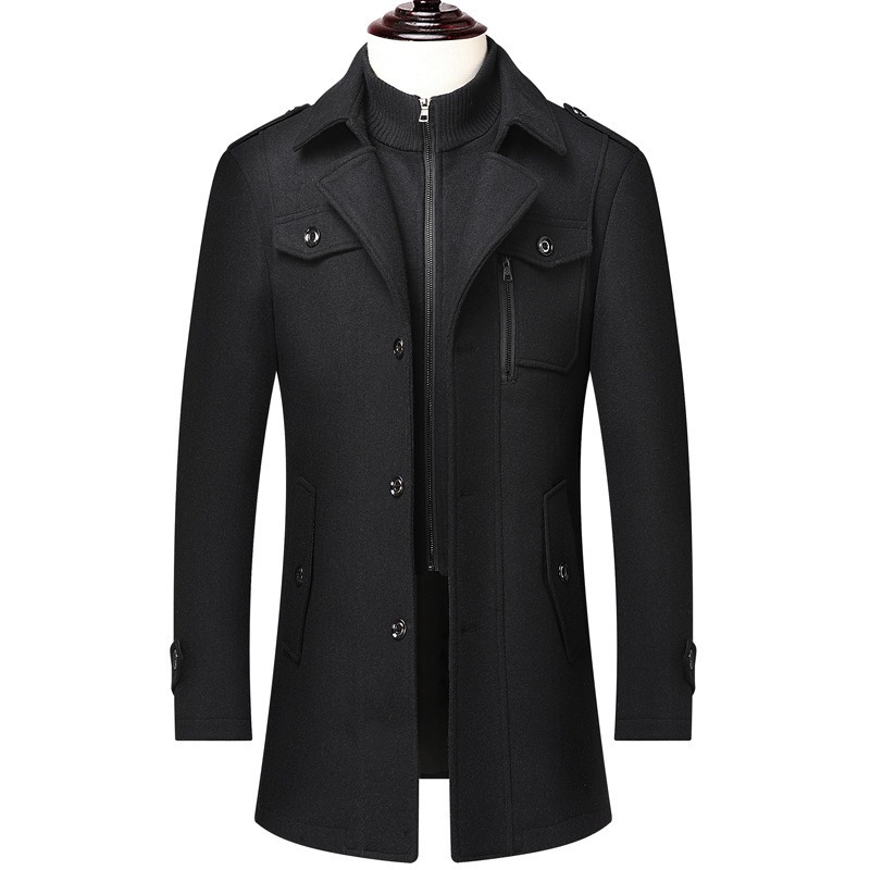 Men's Winter Wool Blend Coat D - Wool Coat Peacoat recensie en prijs