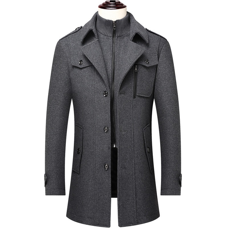 Men's Winter Wool Blend Coat D - Wool Coat Peacoat recensie en prijs