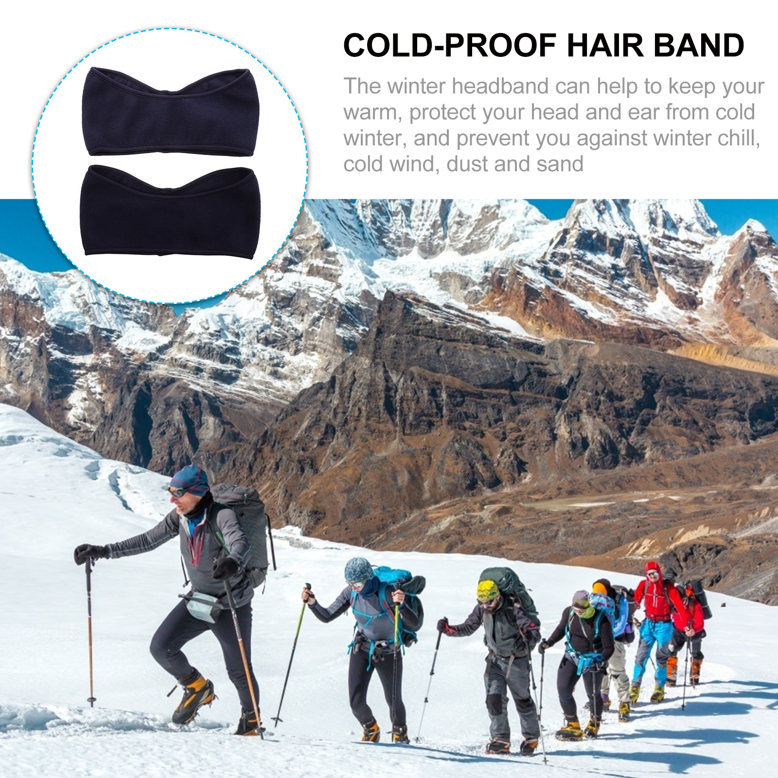 2Pcs Windproof Warm Headband P - Fleece Ear Warmer Band recensie en prijs