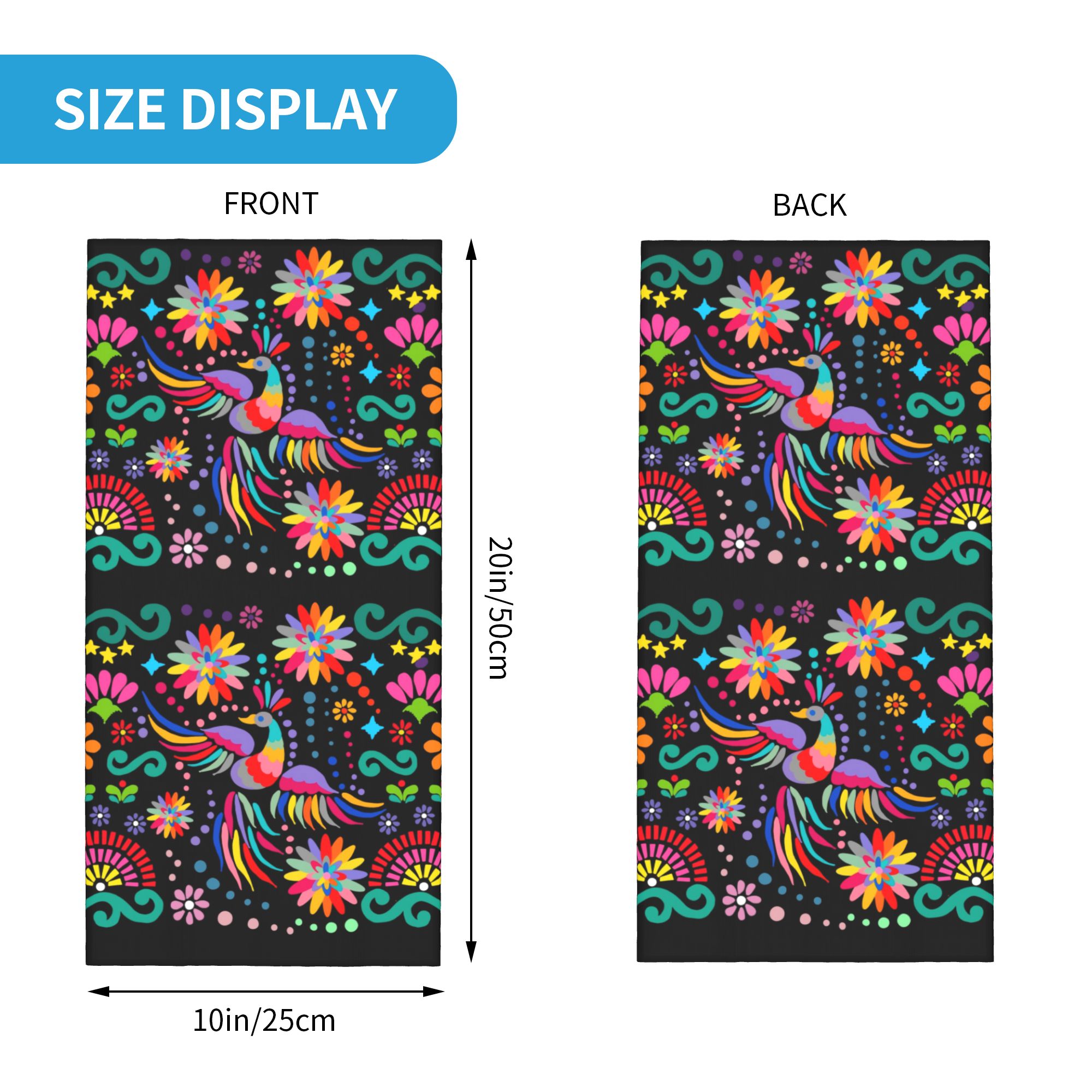 Custom Mexican Floral Flower T - Neck Gaiter Fleece recensie en prijs