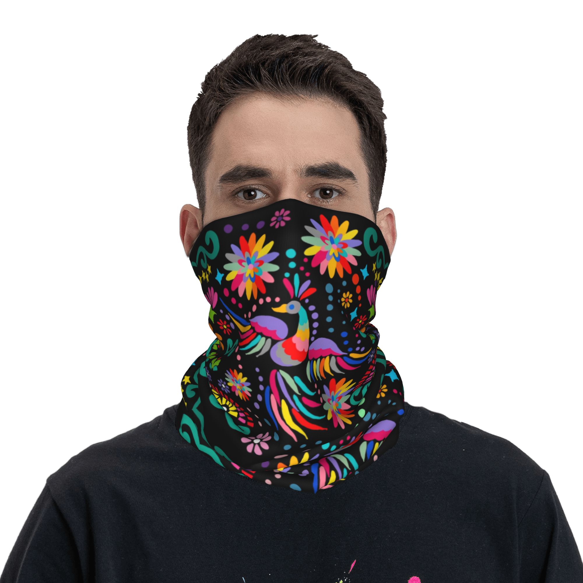 Custom Mexican Floral Flower T - Neck Gaiter Fleece recensie en prijs
