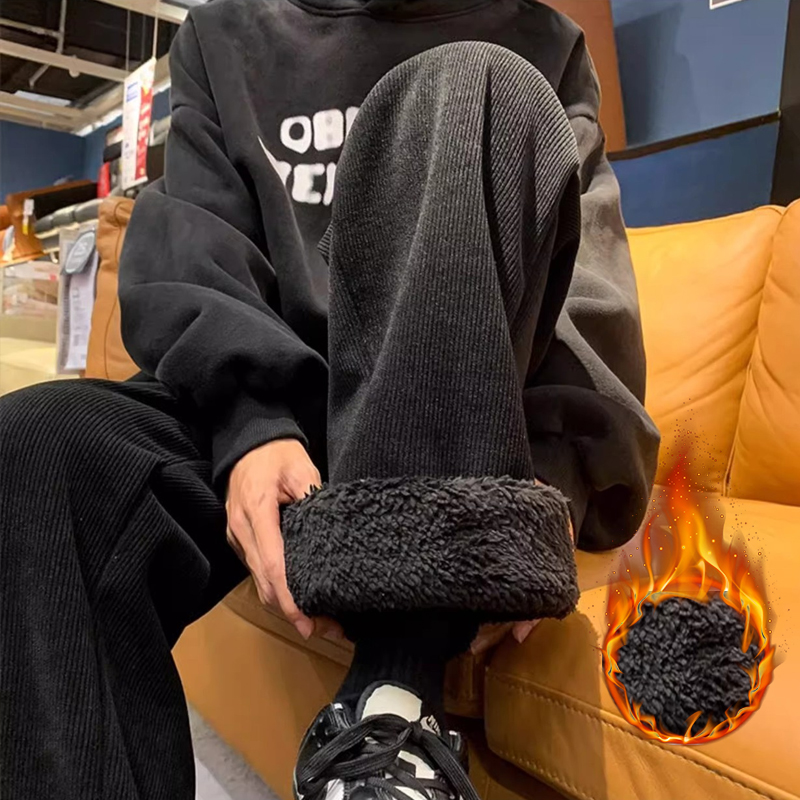 Thick Lamb Fleece Men's Pants  - Corduroy Pant Warm recensie en prijs