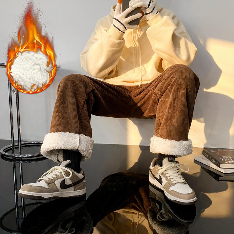 Thick Lamb Fleece Men's Pants  - Corduroy Pant Warm recensie en prijs