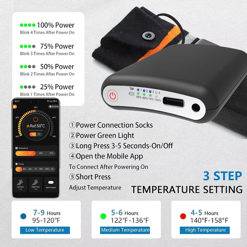 For Winter Heated Glove Insole - Heated Vest Battery recensie en prijs