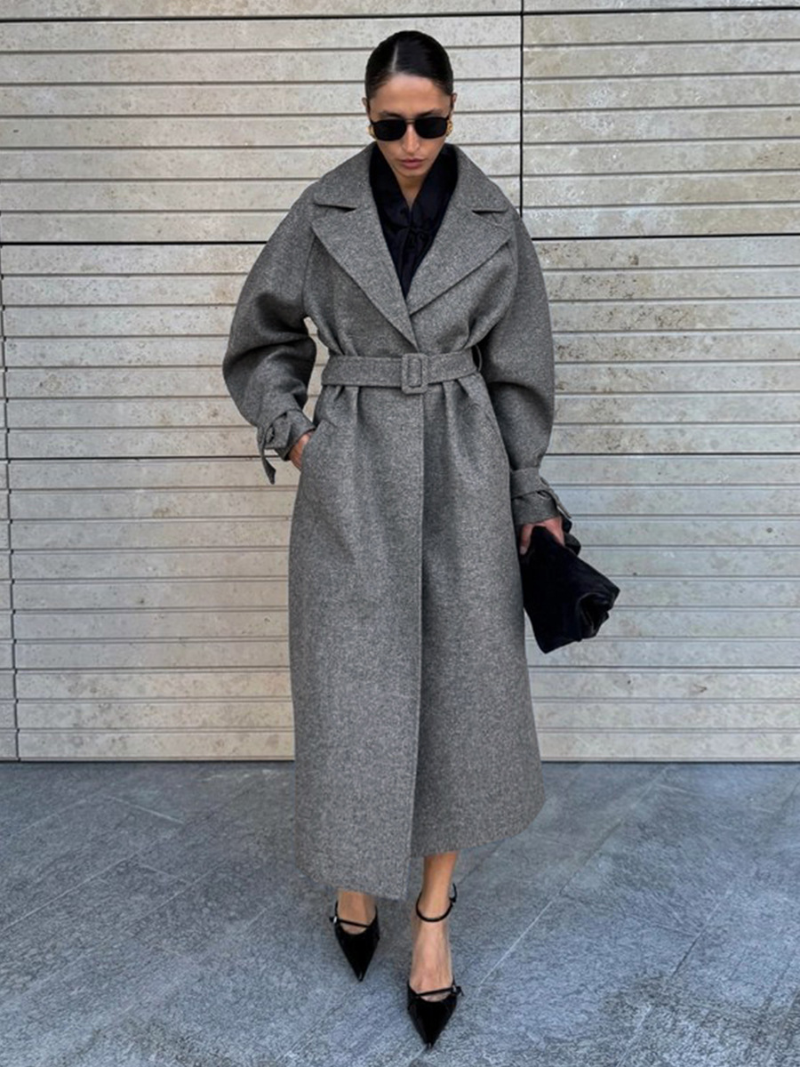 LUCYSHIHATTU Long Imitation wo - Wool Coat Peacoat recensie en prijs