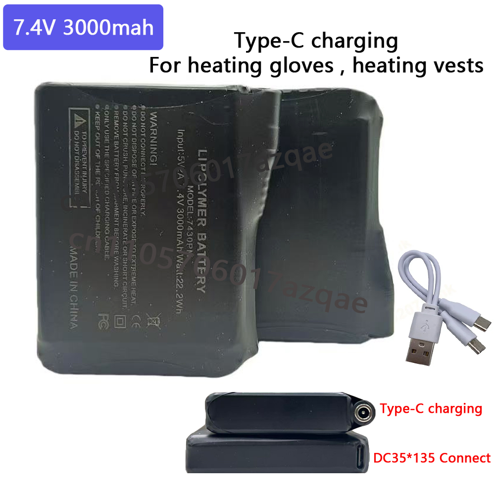 7.4V 3000mah Heated Gloves Bat - Heated Vest Battery recensie en prijs