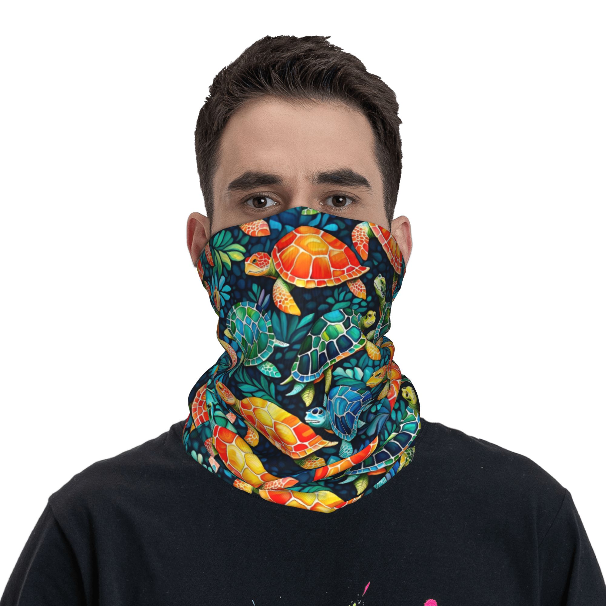 Custom Funny Colorful Sea Turt - Neck Gaiter Fleece recensie en prijs