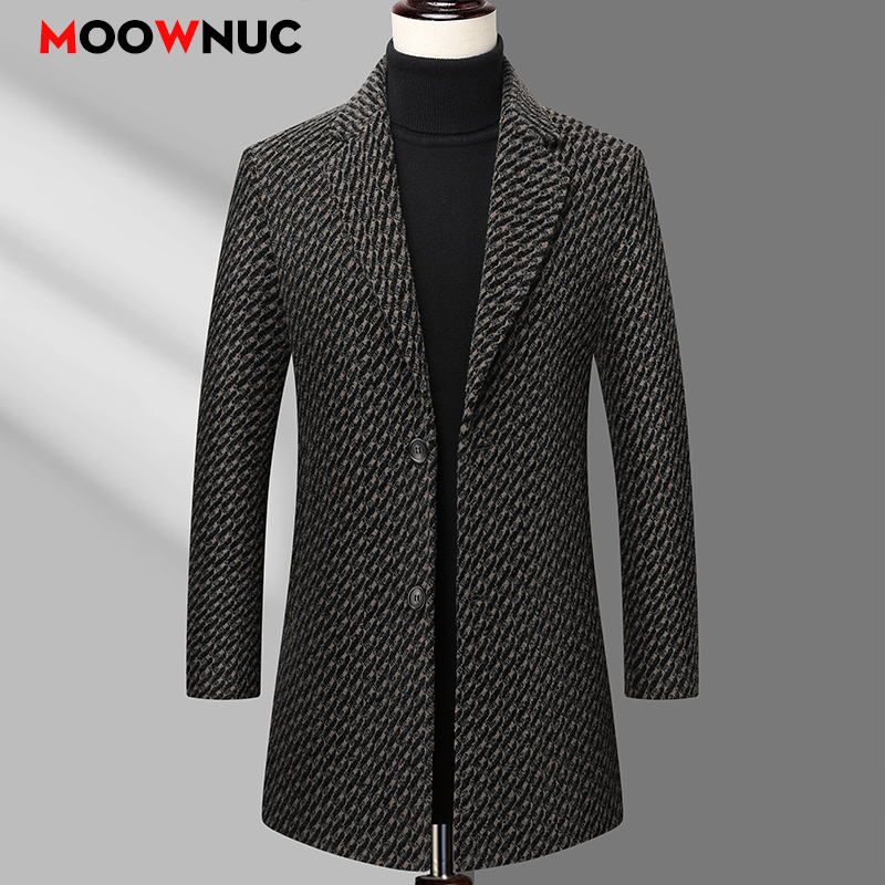 Long Coat Men Mens Wool Jacket - Wool Coat Peacoat recensie en prijs