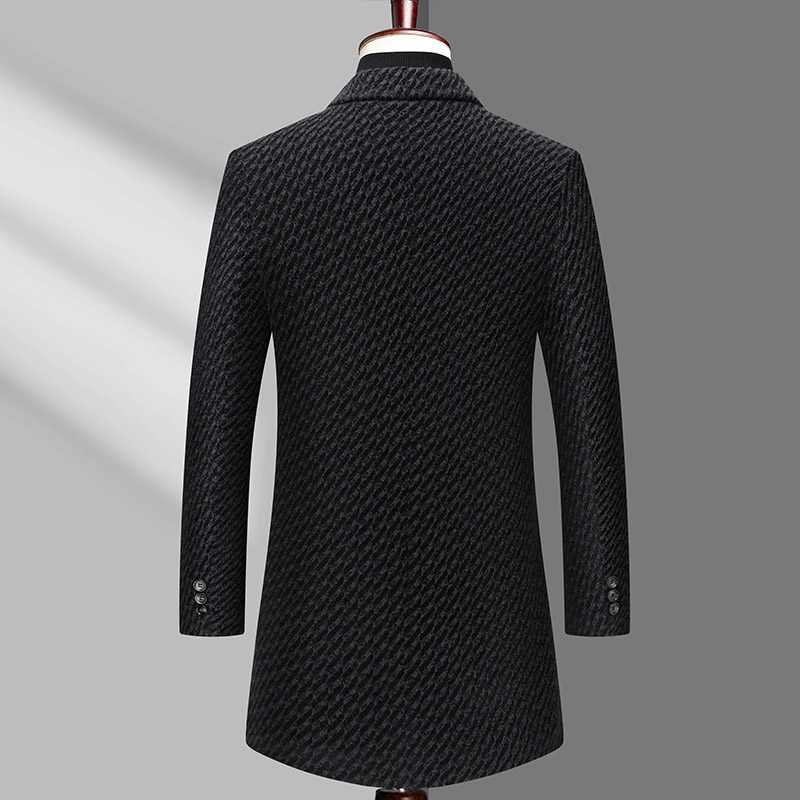 Long Coat Men Mens Wool Jacket - Wool Coat Peacoat recensie en prijs