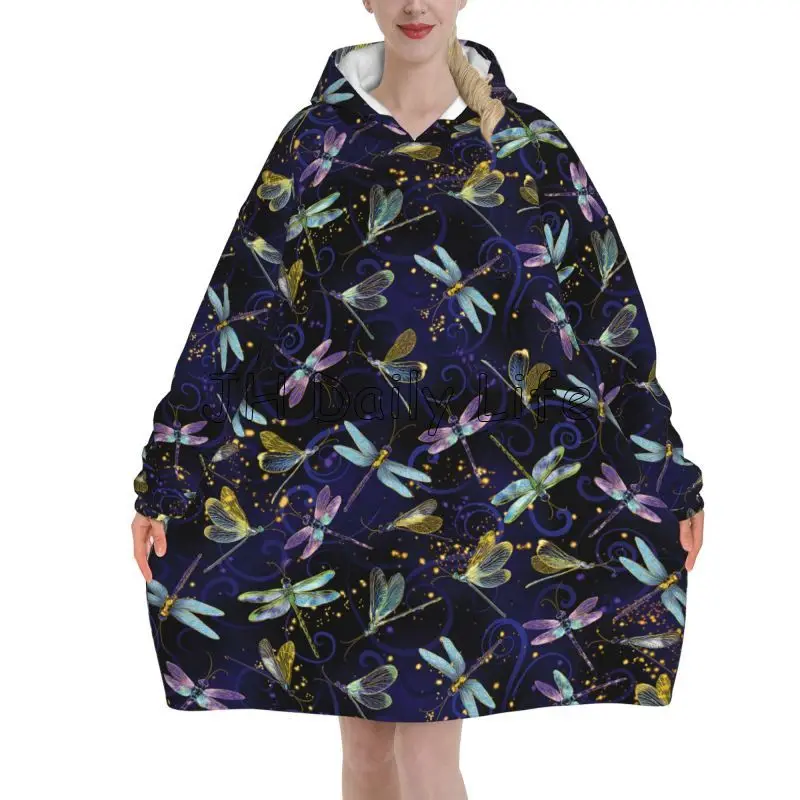 Dragonfly Galaxy Wearable Blan - Sherpa Hoodie Fleece recensie en prijs