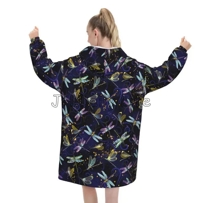 Dragonfly Galaxy Wearable Blan - Sherpa Hoodie Fleece recensie en prijs