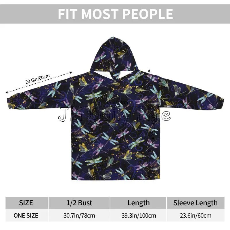 Dragonfly Galaxy Wearable Blan - Sherpa Hoodie Fleece recensie en prijs