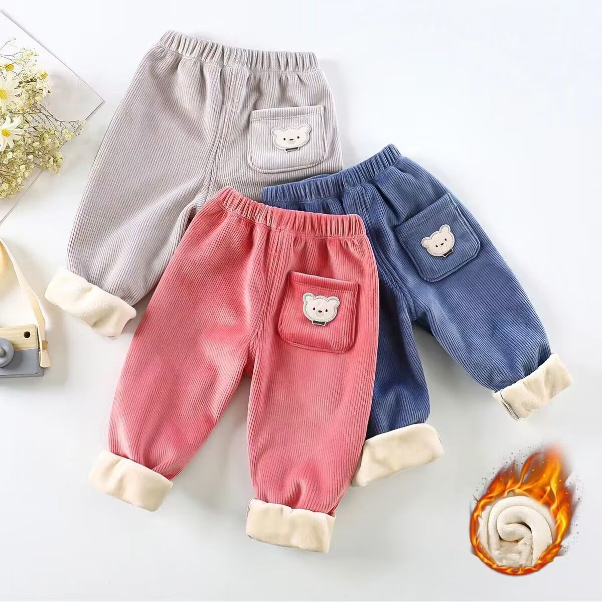 1pcs Boy Girl Winter Velvet Co - Corduroy Pant Warm recensie en prijs