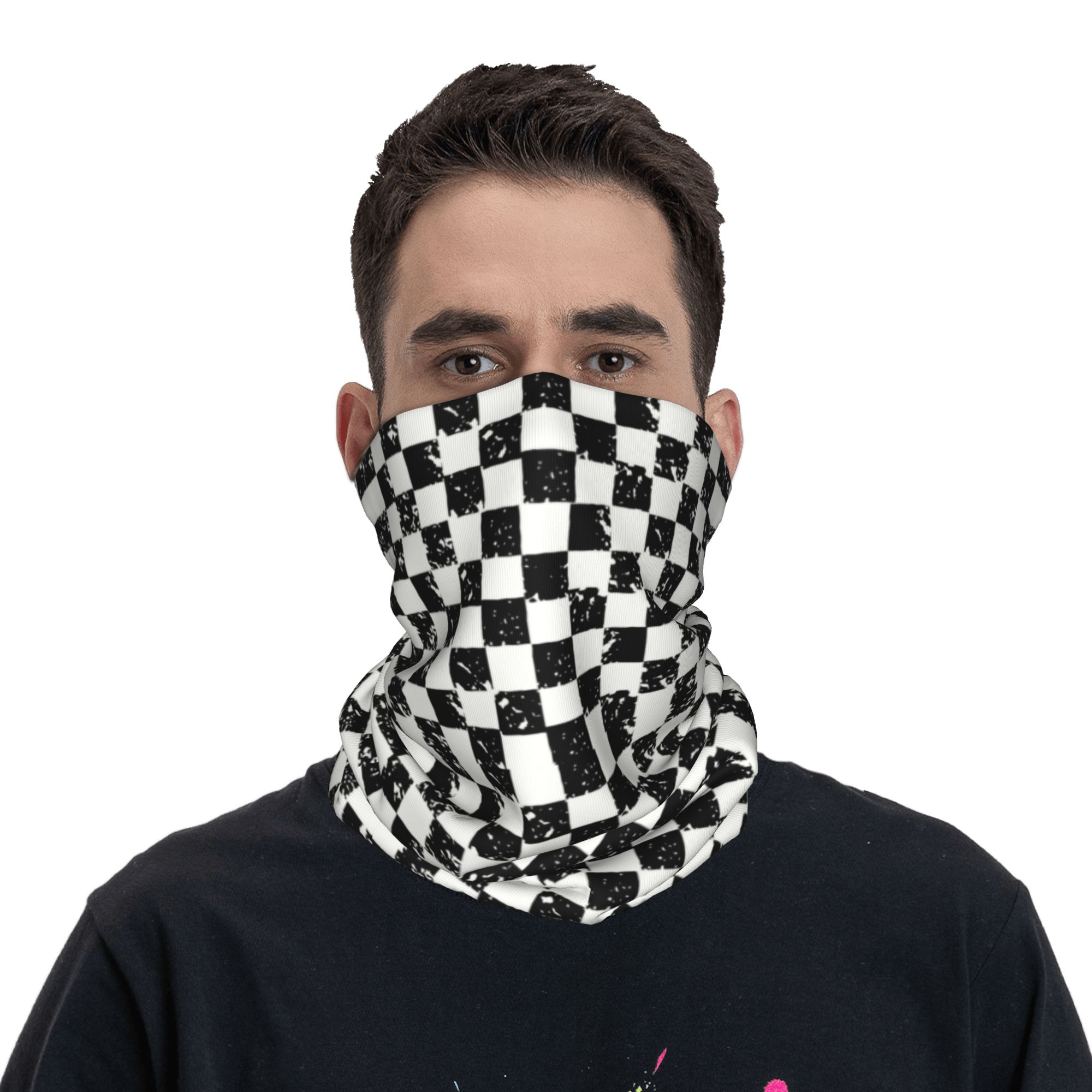 Custom Retro Checkered Flag Wi - Neck Gaiter Fleece recensie en prijs