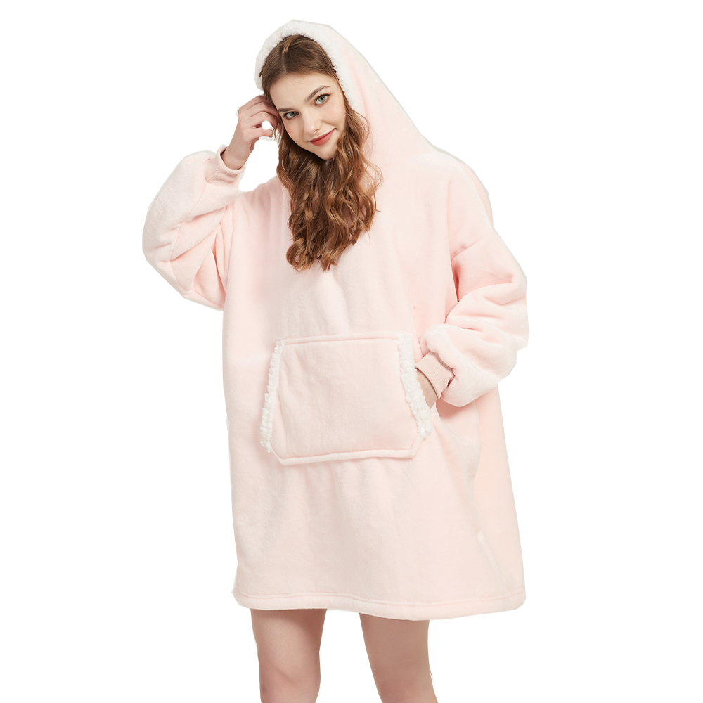 Microfiber Plush Coral Fleece  - Sherpa Hoodie Fleece recensie en prijs