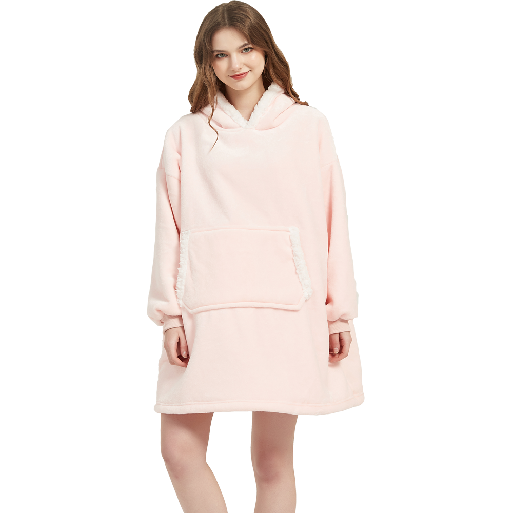 Microfiber Plush Coral Fleece  - Sherpa Hoodie Fleece recensie en prijs