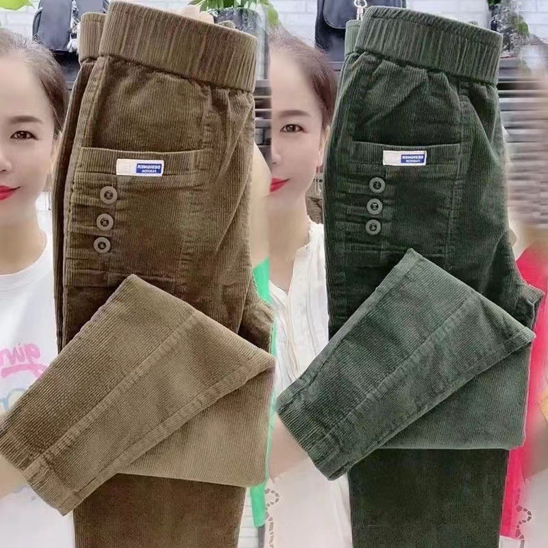 Women Warm Spring Winter Butto - Corduroy Pant Warm recensie en prijs