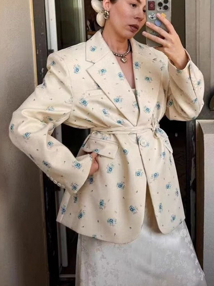 FSMG Elegant Flower Printed Lo - Down Jacket Packable recensie en prijs